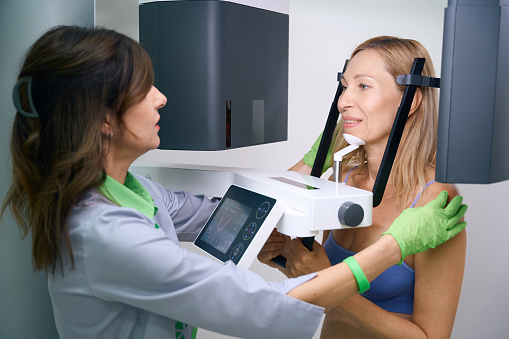 Doctor treating a patient